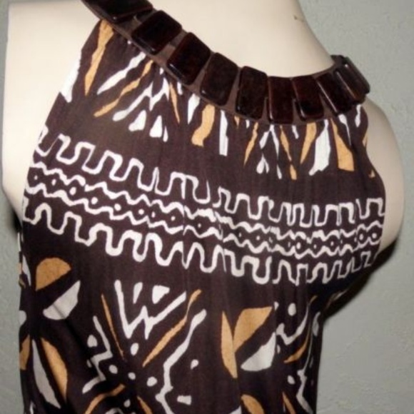 Anne Kleiin  Brown Aztec Print Knit Top/Shirt Sz M - Picture 6 of 8